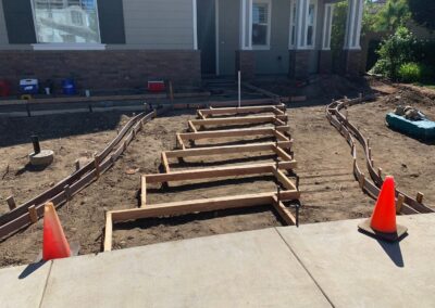 Concrete Entry Steps Installation